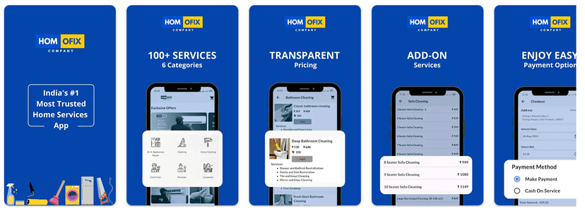 Homfix Company Customer App